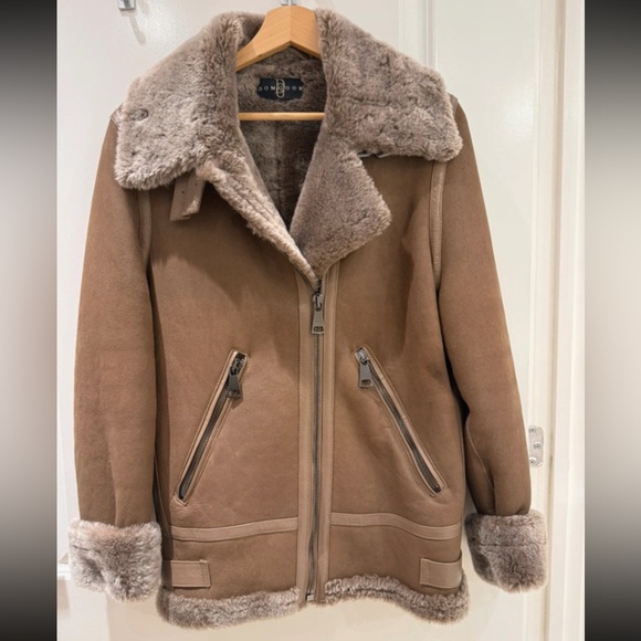 Nour Hammour Jackets & Blazers - Luxurious Real Shearling Aviator Jacket